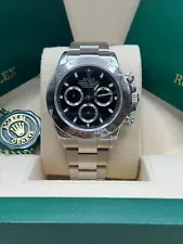 Rolex Daytona 116520 Black Dial Random Serial Rare - Blue Chromalight Lume