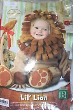 Incharacter Lil' Lion Costume Size 6/12 Mo. New In Package Open Face for Comfort