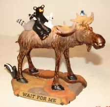 Big Sky Carvers BEARFOOTS Bears "WAIT FOR ME" Figurine by JEFF FLEMING Moose