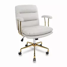 Ergonomic Office Chair for Heavy People, Desk Chairs with Wheels and Arms, Faux