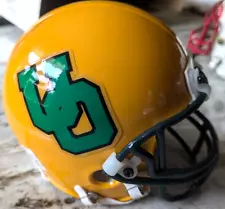 University of Oregon Ducks Custom Yellow Throwback Mini Helmet