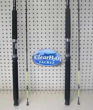 2PK OKUMA CLASSIC PRO CHARTRUESE TIP TROLLING RODS