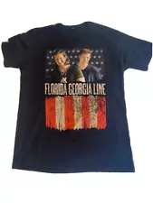 Florida Georgia Line Men's Black Short Sleeve Tour T-Shirt Size Large