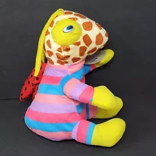 K&K Sales 11" Plush Stuffed Animal Lady Bug Wings Pink Yellow Giraffe Stripes