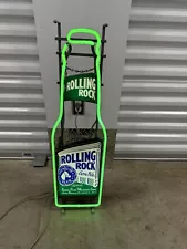 Vintage Rolling Rock Bottle Neon Light Sign 33” x 9”