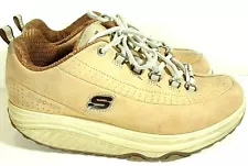 Skechers Shape Ups Fitness Toning Shoes Blemish Sale 8 Tan Leather SN 11801