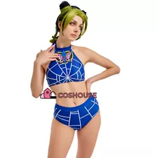 Women Two-Piece Anime Swimsuit Spiderweb Beach Bathing Suit Halter Swimwear