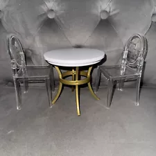 RAINBOW HIGH TABLE AND 2 CHAIR FOR MANSION Spare Replacement