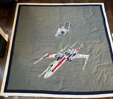 Pottery Barn Kids Star Wars X-Wing Tie Fighter Full/Queen Quilt