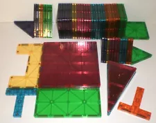 Lot of 62 Magna Tiles Magnetic Building Tiles Pieces Parts