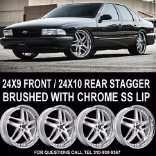 CUSTOM WHEELS RIMS 24" CHEVY CAPRICE YEAR 1991,1992,1993,1994,1995,1996