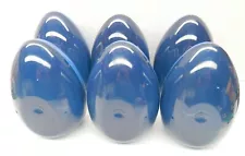 5.5" Tall Blue 2-Piece Jumbo Easter Egg Lot of 6