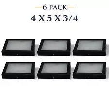 6 Pack of 4 x 5 x 3/4 Riker Display Cases Box for Collectibles Jewelry & More