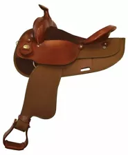 Fabtron 17" Gaited Trail Saddle Synthetic/Cordura Brown w/Suede Seat #7144 ~ NEW