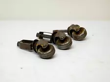 Lot of 3 Vintage Old Wheels Casters FOR Furniture Cart OR Tea cart etc