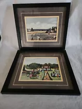 RUTH RUSSELL WILLIAMS Americana Lot of 2 Signed Framed and Matted Art Prints