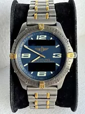 Breitling Aerospace F75362 Blue Dial two tone titanium & yellow gold