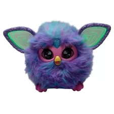 Furby Purple Tie Dye Plush Interactive Talking Toy Glowing Ears Tested Works