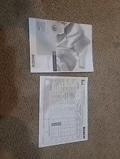 New ListingBosch Nexxt Premium Washing Machine Owner's Manual + Laminated Instructions