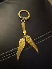 Robin’s Jean Key Chain Wings Real American USA Gold Tone