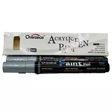 Overseas Silver Paint Pens Paint Markers - Permanent Acrylic Markers, 2 pack