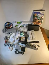 Lot Of Nintendo Wii Accessories Remotes, Nunchucks,Cords Etc. UNTESTED. Lot #UP