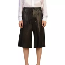 Paneled Leather Bermuda, Leather Shorts for Men for Sale, Men's Leather Bermuda