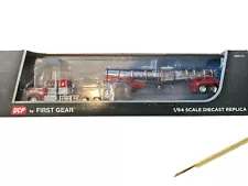 New Listing1/64 Kenworth W900a 36” Flattop Sleeper W/polor Deep Drop Tank Trailer