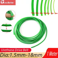 Solid Round Urethane Drive Belt Diameter 1.5mm-18mm Rough Surface Green Conveyor