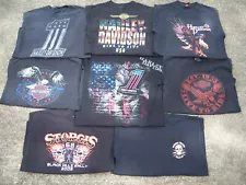 Vintage Harley Davidson Black T Shirt Collection Plus 2 - 8 Shirts for One Bid