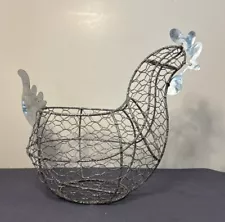 Chicken Egg Wire Basket 10 x 11 x 7 inch