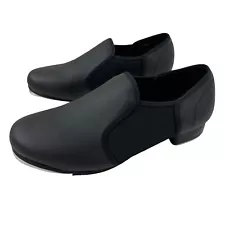 Theatricals Adult Women's Slip On Tap Shoes Dance Jazz Black Sz 7.0 Style T9100