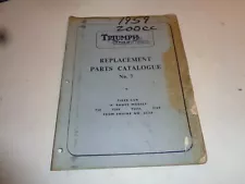 Original 1959 Triumph Tiger Cub 200cc Replacement Parts Manual