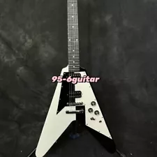 Black and White Michael Schenker V Model Electric Guitar HPL Fretboard for Sale