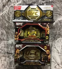 Jakks Pacific UFC 3 Foam Championship Belt Replicas. Rare! Damaged Boxes.