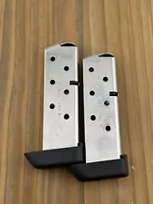 Lot Of 2: Kimber Micro 380 7 Round .380 OEM Pistol Magazine, Stainless Steel