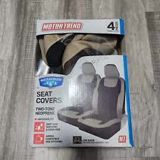 Motor Trend Front Seat Covers for Car Truck Van SUV Universal Fit Tan Neoprene