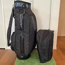 ping all black Patterned golf bag carry cart caddy staff tour bag rare used