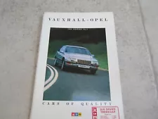 1988 Vauxhall Opel Range Sales Brochure Nova Astra Belmont Cavalier Manta Carlto