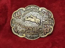 CHAMPION TROPHY BUCKLE RODEO BRONC BAREBACK RIDING☆NEW ORLEANS LA☆2007☆RARE☆660