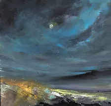 Original painting - NIGHT SWIM - landscape