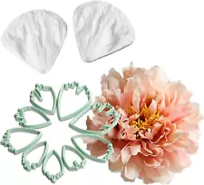 Peony Flower Mold GumPaste Silicone Mold Veiner & Cutter Cake Decorating Mould S