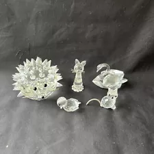 Swarovski Crystal Figurines Lot Of 5 Animals