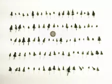 100 Z N Scale PINES: Small Model Trees for Railroad Scenery 11mm w FREE SHIPPING