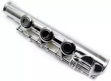 Flute B Foot Joint - Silver Plated, 17 Key Replacement Part, Essential for Flute