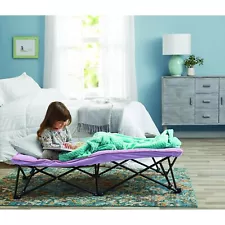 Your Zone Kids Folding Cot with Cover, Lilac Bud, 52"