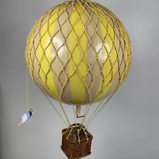 Handcrafted True Yellow Hot Air Balloon Home Playroom Decor Authentic Model