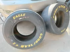 Pair of NASCAR Goodyear #1 Eagle Used Racing Tires for Display