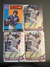 2022 Bowman lot 4 Brennen Davis rookie card prospect Chicago Cubs chrome Mojo