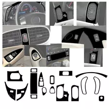 18Pcs Glossy Piano Black Interior Full Kit Cover Trim For Chevrolet Corvette C6